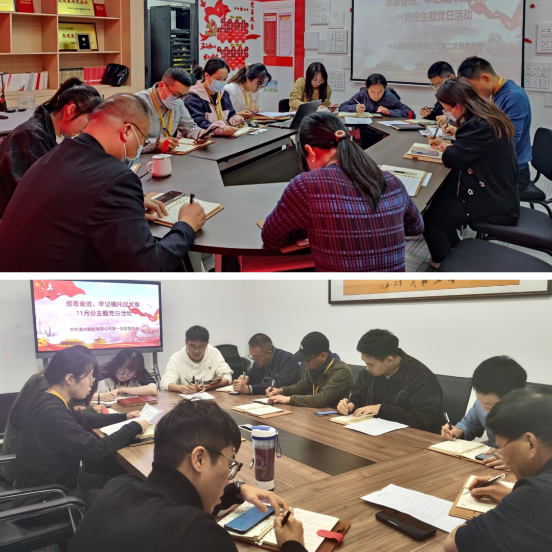 感恩奮進(jìn)，牢記囑托促發(fā)展丨面粉公司開展11月份主題黨日活動